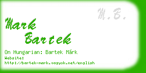 mark bartek business card